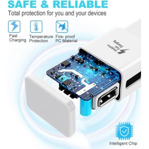 Tianyi-Chargeur S8 S9 Super Applicable Pour Galaxy A34 A54 5g A15 A14 A13 A53, S22 S21 S20 +/Fe/Plus/Ultra, A05s A55 A35 A52 A51 A25 A72, S10 S9 Note 20 Z Flip 4, Avec 1.5m Cable Usb Type C, Blanc - Neuf