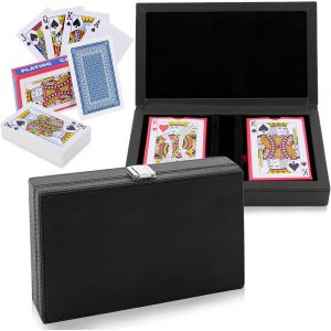 Chenquansarl-Carte Poker Professionnel Poker Set Jeu De Soci&eacute;t&eacute; (Dob White/Blanco) - Neuf