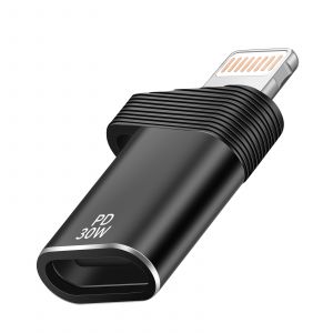 Adaptateur USB-C vers Lightning Charge Rapide 30W PD et Transfert 480Mbps LinQ Noir - Neuf