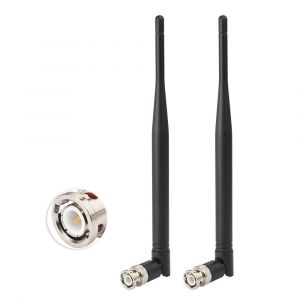 Antenne BNC Antenne 433MHz Antenne 3dBi Antenne UHF/VHF double bande BNC m&acirc;le BNC Fiche BNC pour Antenne CB Radio Alinco Icom Uniden R&eacute;cepteur radio (pack de 2) - Neuf