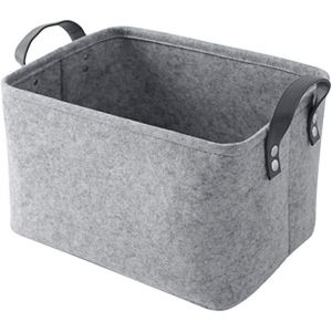 MEVRONISSHOP-Panier de Rangement en Feutre, Panier &agrave; Linge, Bo&icirc;te de Rangement Pliable, Bo&icirc;te Rangement avec Panier Rangement &agrave; Poign&eacute;e, pour V&ecirc;tements Jouets Placard Bureau &agrave; Domicile Chambre d'Enfa - Neuf