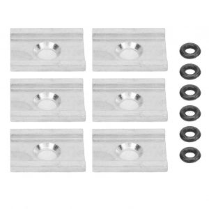 Adaptateur de kayak en aluminium anodis&eacute;,6 pi&egrave;ces,plaques d'adaptation de rail de connexion serr&eacute;es avec joint torique pour FeelFree - Neuf