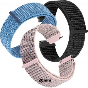 KAL-3Pcs Sport Bracelets De Montre Remplacement R&eacute;glable Bracelets De Montre Respirant Bracelets Montre Sport Intelligent Pour Hommes Femmes - Largeur 16Mm, 20Mm 22Mm - Neuf