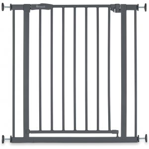 Barri&egrave;re S&eacute;curit&eacute; Enfant Open N Stop 2 (Largeur 75 &Agrave; 80 Cm)-Sans Percage,Ouverture Bilat&egrave;rale &Agrave; 1 Main,Verrouillage Manuel-M&eacute;tal Gris - Neuf