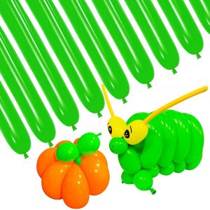 Lot De 100 Longs Ballons Longs En Latex &Eacute;pais &Agrave; Torsion Magique Pour Mod&eacute;lisation D'Animaux - Ballons De F&ecirc;te En Latex Uni Pour D&eacute;coration D'Anniversaire Et De No&euml;l (Vert) - Neuf