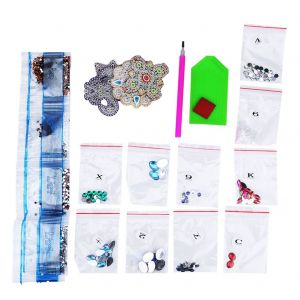 Porte-Cles Decoratif En Diamant A Faire Soi-Meme, Accessoire Decoratif, Mandoline, Peinture Diamant En Forme De Fleurs - Neuf