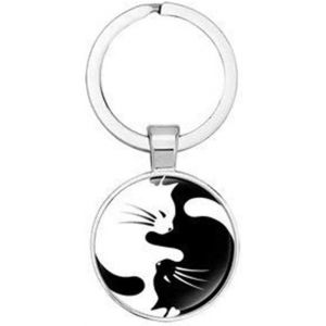 KAL-Porte-Clés Yin Yang Chat - Neuf