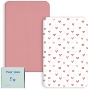 Lot De 2 Draps Housse Bebe Microfibre Respirante Prot&eacute;g&eacute; Matelas Ajustable Protection De Lit Matelas B&eacute;b&eacute; Amovible Y Lavable 50x89 Cm 50x90 Cm 55x90 Cm Pour Lit Berceau Et Matelas - Neuf