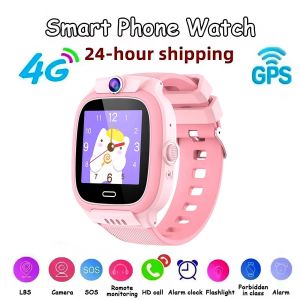 2025 Enfants 1.44 Pouces Appel Vid&eacute;o Montre Intelligente Sos Enfants Wifi Localisation T&eacute;l&eacute;phone Montres &Eacute;tanche Calculatrice &Eacute;tudiant 4G Montre Intelligente.Pink.Smartwatch - Neuf