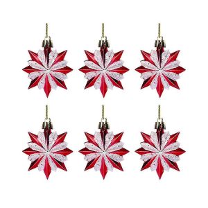 D&eacute;coration De Sapin De No&euml;l En Forme D'&eacute;toile Rouge,Pendentif,Accessoires De D&eacute;coration,D - Neuf