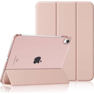 LORANKA-Coque pour iPad A16 11 10 EME G&eacute;n&eacute;ration (2022/20225 10.9/11 Pouces) Housse, Mince Protect &Eacute;tui Arri&egrave;re Translucide pour iPad 11&egrave;me/10&egrave;me G&eacute;n, R&eacute;veil/Sommeil Auto, Rosier - Neuf