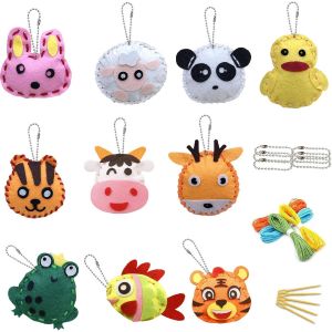 Kalanka-10 Pièces Couture Animaux Pour Enfant, Kits De Couture En Feutre De Animal, Kits De Feutre Éducatif Pour Enfants, Avec Trous Préformés, Convient Aux Débutants Et Aux Enfants De Tous Âges - Neuf