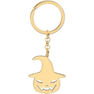Kal-Halloween Porte-Cl&eacute;s Citrouille En Acier Inoxydable Bijoux Cadeaux De Fantaisie Pour Les Femmes Filles D&eacute;cor Citrouille Portefeuille Porte-Cl&eacute;s - Neuf