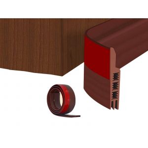 Joint d'&eacute;tanch&eacute;it&eacute; de porte en silicone autocollant marron 100 cm - Neuf