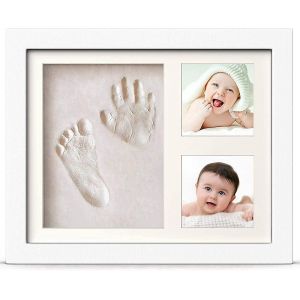 Cadre D'empreintes De Pas De Bébé,Kit D'empreintes De Mains De Bébé Pour Liste De Naissance,Mur De Souvenirs Mémorables Ou Décoration De Table - Neuf
