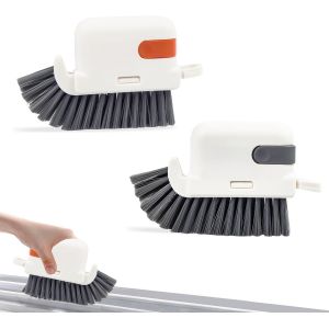 Brosse de nettoyage pour vitres - 3 en 1 multifonction, outil de nettoyage rapide pour nettoyer les vitres de salle de bain, cuisine, salle de bain, coins et espaces, 2 pièces - Neuf