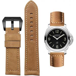 Kal-Bracelet De Montre, Bracelet De Remplacement En Cuir Vintage, Bracelet Pour Montres, Bracelet De Remplacement En Cuir Véritable Doux Étanche Avec Outils 20mm 22mm 24mm 26mm Pour Panerai - Neuf