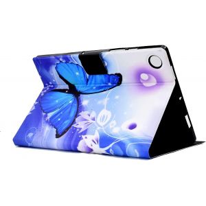 &Eacute;tui Coque Pour Samsung Galaxy Tab A8 10,5 Pouces 2022 2021 Sm-X200/ X205/ X207 Housse &Eacute;tui De Protection Avec Veille/R&eacute;veil Automatique Pour Samsung Galaxy Tab A8 2022/2021, Papillon Bleu - Neuf