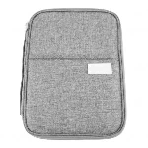 HJLIAN Porte-passeport de voyage, organiseur de cartes de credit, portefeuille, porte-documents, porte-cartes (gris L) - Neuf