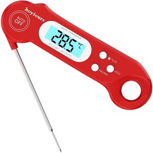 Kal-Thermomètre Cuisine Pliable, Thermometre Cuison Écran Lcd Thermomètre Patisserie Avec Rétro-Éclairage Thermomètres À Viande Précis Avec Une Lecture Rapide De 3 Sec Pour Bbq Yaourt Chocolat - Neuf