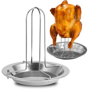 KAL-Support De Poulet Support À Poulet Support Poulet Support Poulet Barbecue En Acier Inoxydable Pour Four, Barbecue, Poulets Accessoires Gril - Neuf