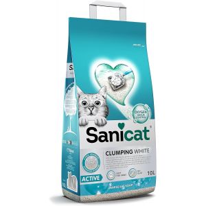 Litière Pour Chats Ultra-Agglomérante Blanche-Parfum De Savon De Marseille,Fabriquée À Partir De Minéraux Naturels Avec Contrôle D'odeur Garanti,Capacité De 10 L - Neuf