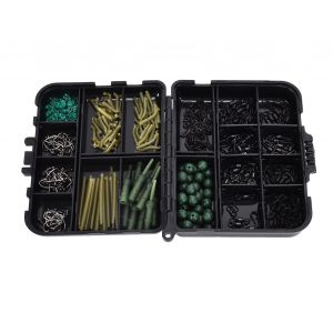 Kit De MatéRiel De PêChe à La Carpe, Comprenant Un AppâT à Bouillettes, Lien à Vis, Crochet à Manches Pivotantes, 421 PièCes/BoîTe - Neuf