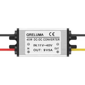 1 Pc Dc 12V 24V &Agrave; 9V Convertisseur Abaisseur R&eacute;gulateur 5A 45W Adaptateur Secteur R&eacute;ducteur Pour Voiture &Eacute;lectronique Camion V&eacute;hicule Bateau Syst&egrave;me Solaire (Entr&eacute;es Dc 11-40V,Certifi&eacute; Ce)[Z891] - Neuf