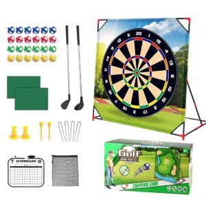 Tapis De Golf D'interieur, Tapis De Putting Interactif, Jeu D'exterieur Familial, Noir - Neuf