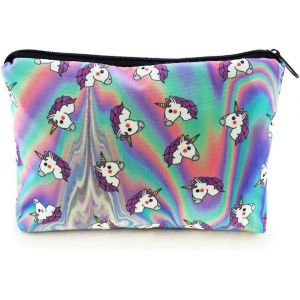 KAL-Trousse Scolaire Sac A Crayon Trousse De Toilette Trousse Plumier Organisateur Trousse A Maquillage Licornes Unicorns [009] - Neuf