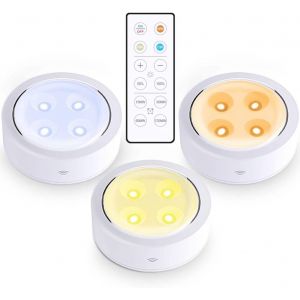 Veilleuse Lampe Led Sans Fil,Batterie Led Telecommande Sans Fil,Lampe De Placard,Lampe Usb Led Interieur Murale Pour Placard, Escalier, Couloir, Cuisine, Chambre À Coucher,Armoire Garage - Neuf