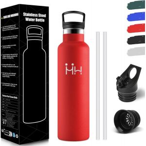 Bouteille Isotherme 1l, &Eacute;tanche Sans Bpa, Gourde Isotherme, Double Paroi, Bouteille, 18/8 Acier Inoxydable, Gourde Inox, Bouteille D'eau Pour Sport, Randonn&eacute;e, &Eacute;cole, Bureau - Neuf