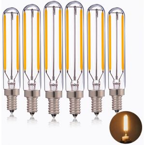2W LED décoratives Ampoules,T20/T6 E14 Candelabra Base de Filexible Fliament LED super verre blanc chaud Ambre 2200K tubulaire Pendentif éclairage 20W équivalent 6pack non graduables - Neuf
