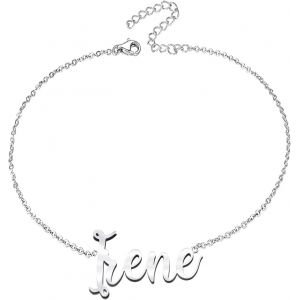 Eryi-Bracelet Pour Femme Avec Prénom En Acier Inoxydable - Pendentif Prénom Personnalisé Argenté Pour Femme - Cadeaux Personnalisés Pour Femme, Mère, Fille, Meilleure Amie - Neuf