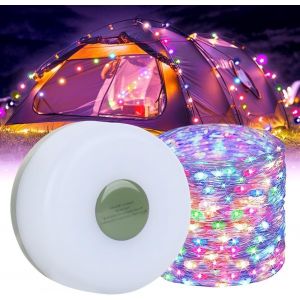 Kal-Guirlande Lumineuse Intérieure Et Extérieure Étanche À 30 Led Pour Camping Avec 8 M De Lumière Avec 5 Modes Pour Arbre De Noël, Jardin, Cour, Camping (Coloré, 8m) - Neuf