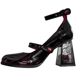 Plate-Forme Pour Femmes Mary Janes Chaussures Sweet Toe Cheville Lolita Gothique Plate-Forme Robe Pompes Chaussures Chunky Plate-Forme Chaussures Chaussures Habillées En Cuir Verni - Neuf