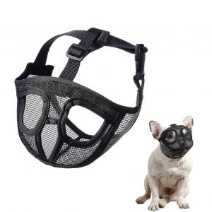 Museliere Pour Chien A Museau Court, Museliere Pour Bouledogue, Buvable, Reglable, En Maille Respirante Pour L'entrainement, Les Morsures Et Les Aboiements - Neuf