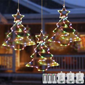 Aiou-Étoile Lumineuse De Noël Étoile Led,Lumière Étoilée Extra-Large,Pour Fenêtre 55 Leds Guirlande Led À Pile Guirlandes Lumineuses Étoile De Noël Pour Décorations De Vacances,Anniversaires,Parti- - Neuf