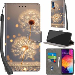 JGD-Coque pour Samsung Galaxy A50 / A50s / A30s Cover [Housse en Cuir PU Premium] [Etui &agrave; Rabat] [Pochette de Portefeuille], &Eacute;tui de Protection pour Samsung A50,Pissenlit - Neuf