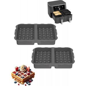 Lot de 2 accessoires de friteuse &iquest;&iquest; air chaud Ninja Airfryer - Accessoires compatibles avec Ninja AF300EU, AF400EU, AF451EU, SL400EU, AF500DE, gaufrier en silicone, gris - Neuf