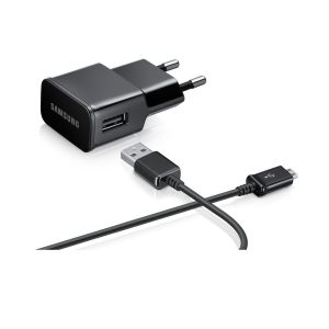 Samsung Galaxy Core Prime 4G SM-G361F Chargeur Samsung Noir 2A avec cable 1,5M Origine Micro-USB - Neuf