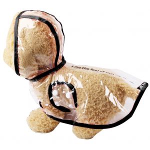 Hjlian Impermeable Transparent Pour Chien (Noir, Taille Xs) - Neuf