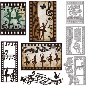 Kalanka-Matrices De Découpe Cadre De Film De Musique Matrices De Découpe De Ballet Notes De Musique En Métal Modèle De Matrices De Découpe Pour La Fabrication Cartes Bricolage Scrapbooking - Neuf