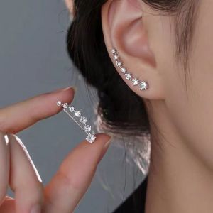 Boucles D'oreilles Cartilage Femme 7 Cristaux En Argent Sterling S925 Avec Zircone Cubique, Hypoallerg&eacute;niques, Bijoux Piercing Pour Elle - Neuf