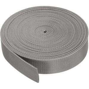 JGD-Sangle l&eacute;g&egrave;re de 2,5 cm 9,1 m - Gris - Pour r&eacute;paration de bricolage, sac &agrave; dos, porte-bagages, travaux manuels - Neuf
