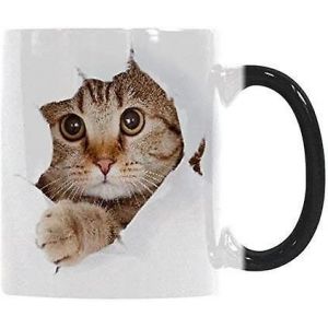 Tasse à café Tasse en céramique 11 oz Mug Motif Variation Mug Chaud Froid Chaud Mug - Tasse festive d'hiver (Chat) - Neuf