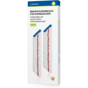 KGABERY-Lot De 2 Housses De Rechange En Microfibre Compatibles Avec Les Lave-Vitres Vileda Profi 2 En 1 (Pas Pour Raclette De Fenêtre) - Neuf
