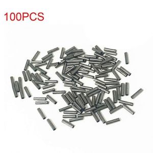 100pcs Tube De Fil De Pêche En Cuivre Rond Ligne De Pêche En Aluminium Manchon De Sertissage Tube De Cuivre 10-28mm De Tube De Ligne De Mer Accessoires De Pêche - Neuf