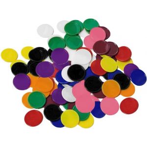Eryi-Jetons Plastiques, 200 Pcs Learning Ressources, 10 Couleurs Pour Bingo, Poker, Loto Et Jeux De Société, Marqueurs Pour Nain Jaune Et Caddie, 25mm - Neuf