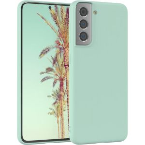 TRAHOO-- Housse en Silicone pour Galaxy S21 5G Souple Antichoc avec Protection pour Appareil Photo Fines Premium Protection Cover TPU Phone Bumper en Vert Menthe - Neuf